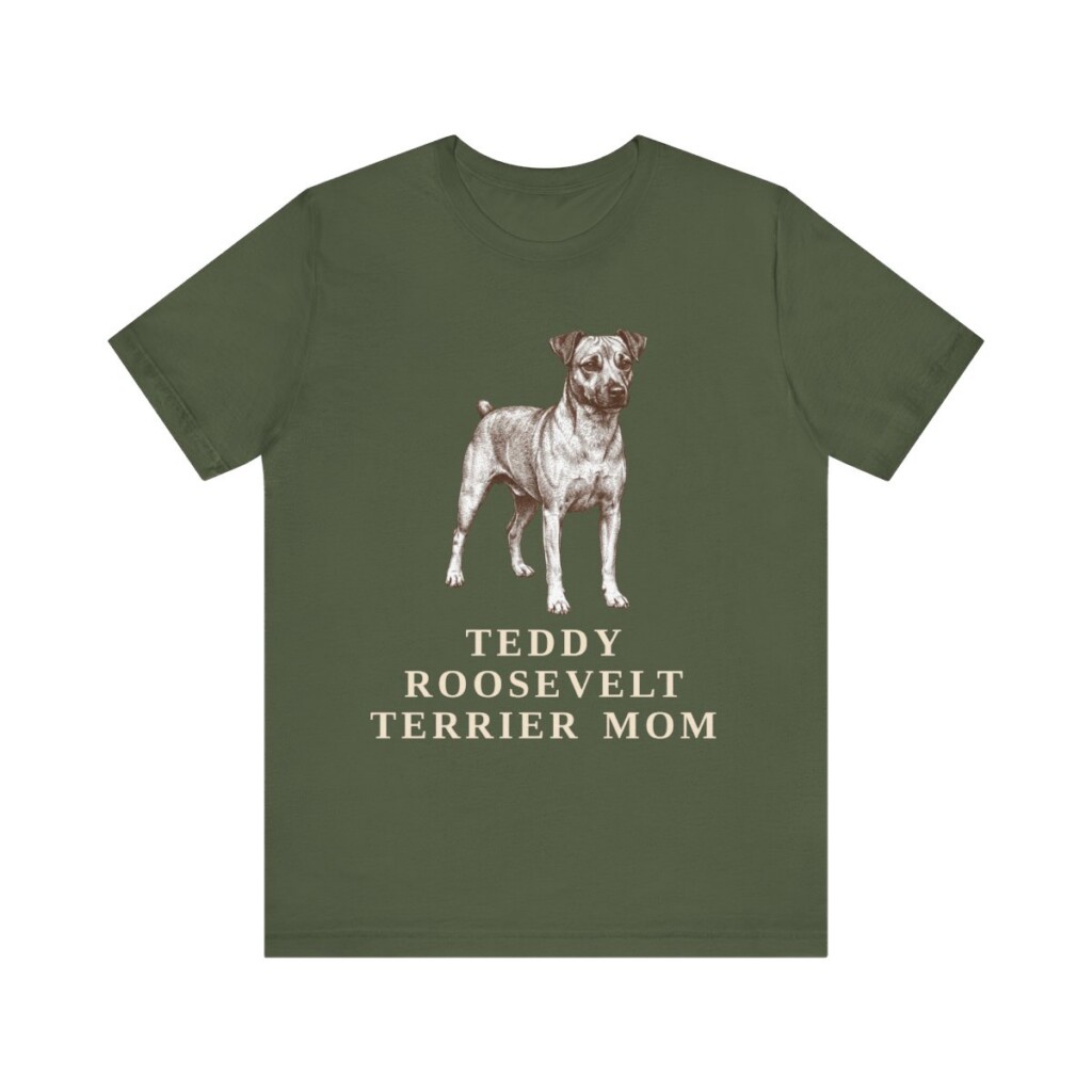 Teddy Roosevelt Terrier Mom Shirt, Vintage Dog Sketch Tee, Dog Mom Gift