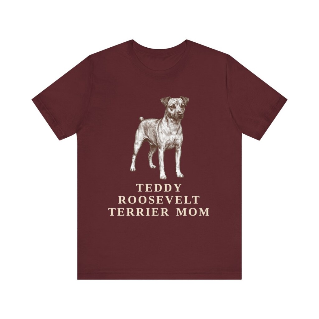 Teddy Roosevelt Terrier Mom Shirt, Vintage Dog Sketch Tee, Dog Mom Gift