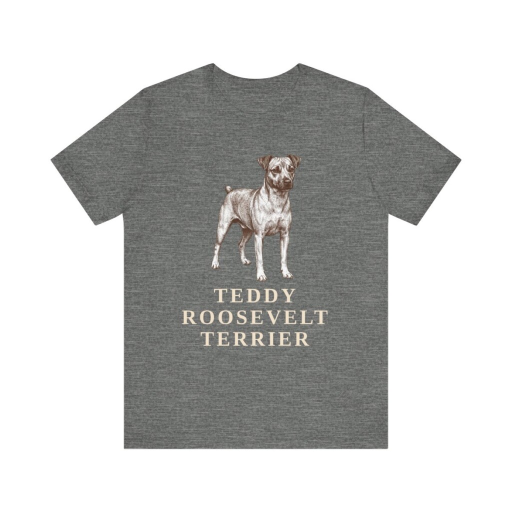 Teddy Roosevelt Terrier Shirt, Vintage Dog Sketch Tee, Dog Lover Gift