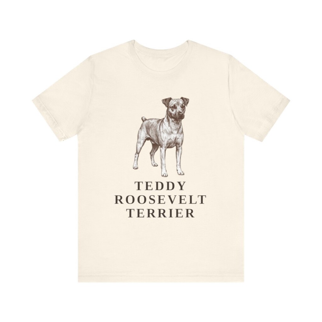 Teddy Roosevelt Terrier Shirt, Vintage Dog Sketch Tee, Dog Lover Gift