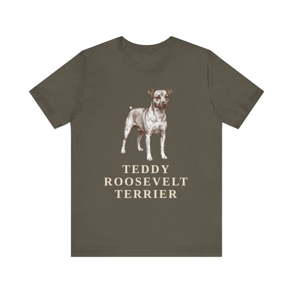 Teddy Roosevelt Terrier Shirt, Vintage Dog Sketch Tee, Dog Lover Gift