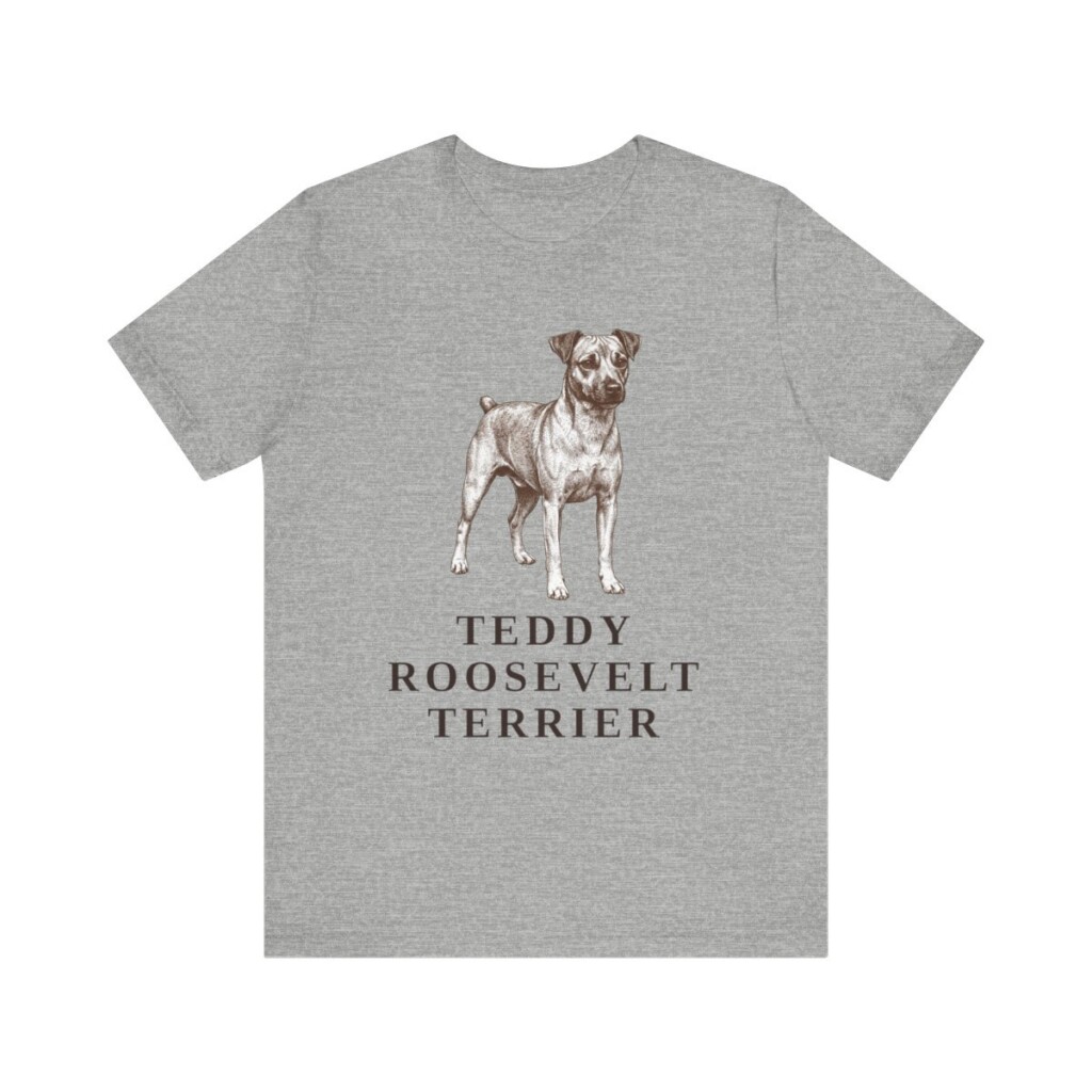 Teddy Roosevelt Terrier Shirt, Vintage Dog Sketch Tee, Dog Lover Gift