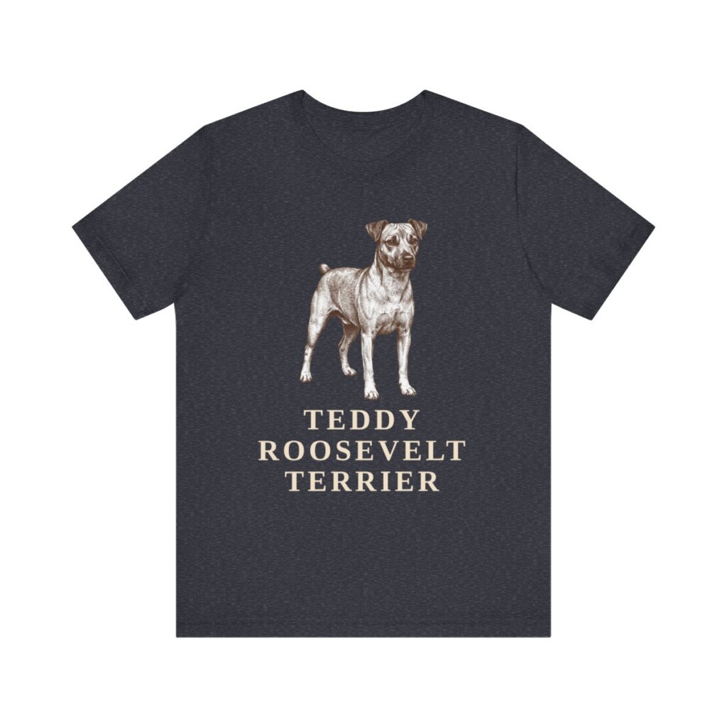 Teddy Roosevelt Terrier Shirt, Vintage Dog Sketch Tee, Dog Lover Gift