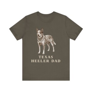 Texas Heeler Dad Shirt, Vintage Dog Sketch Tee, Dog Dad Gift