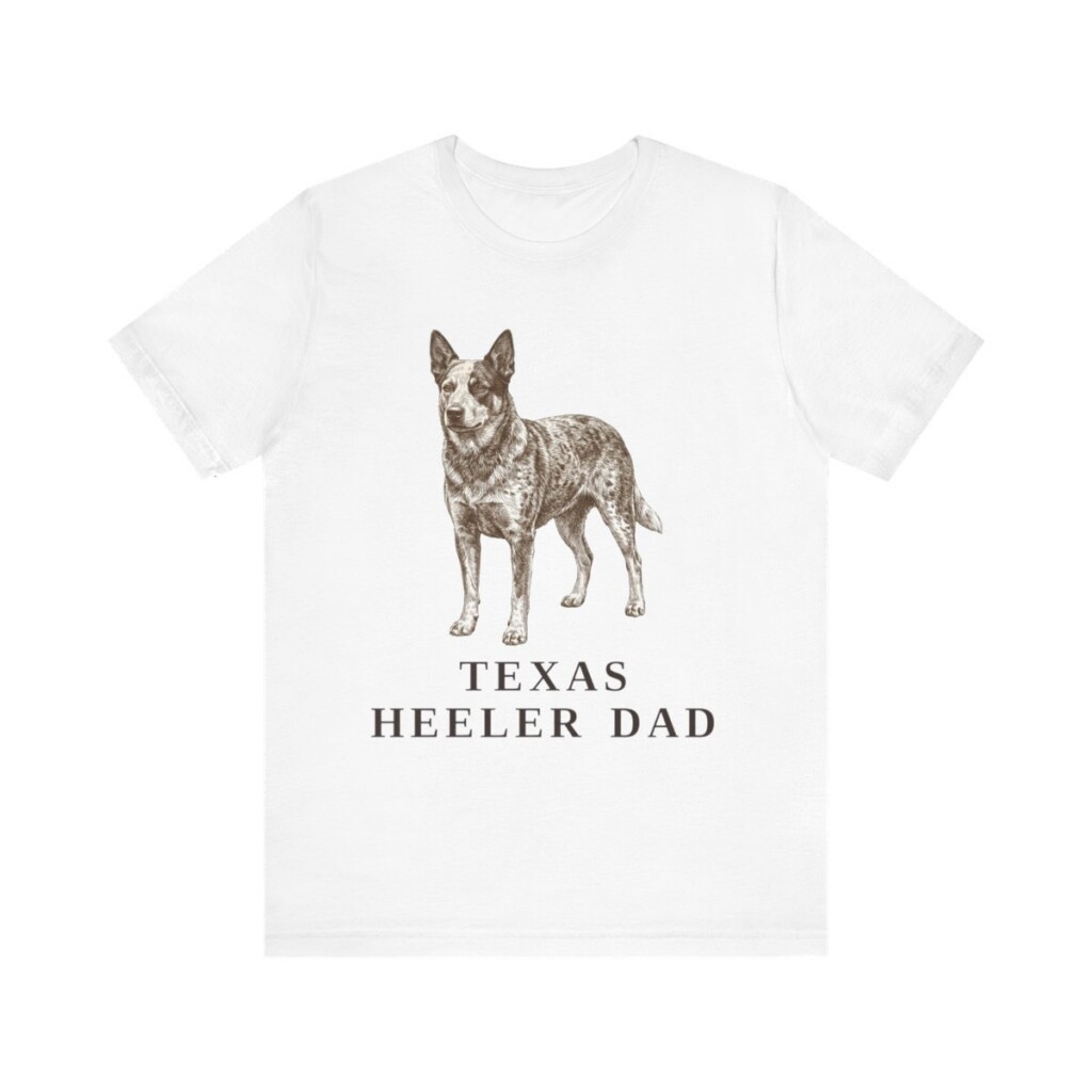 Texas Heeler Dad Shirt, Vintage Dog Sketch Tee, Dog Dad Gift