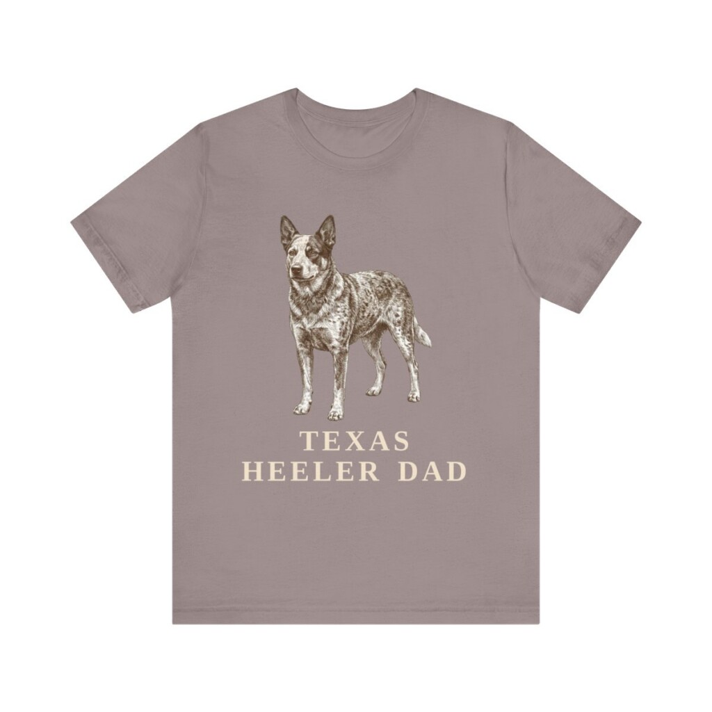 Texas Heeler Dad Shirt, Vintage Dog Sketch Tee, Dog Dad Gift