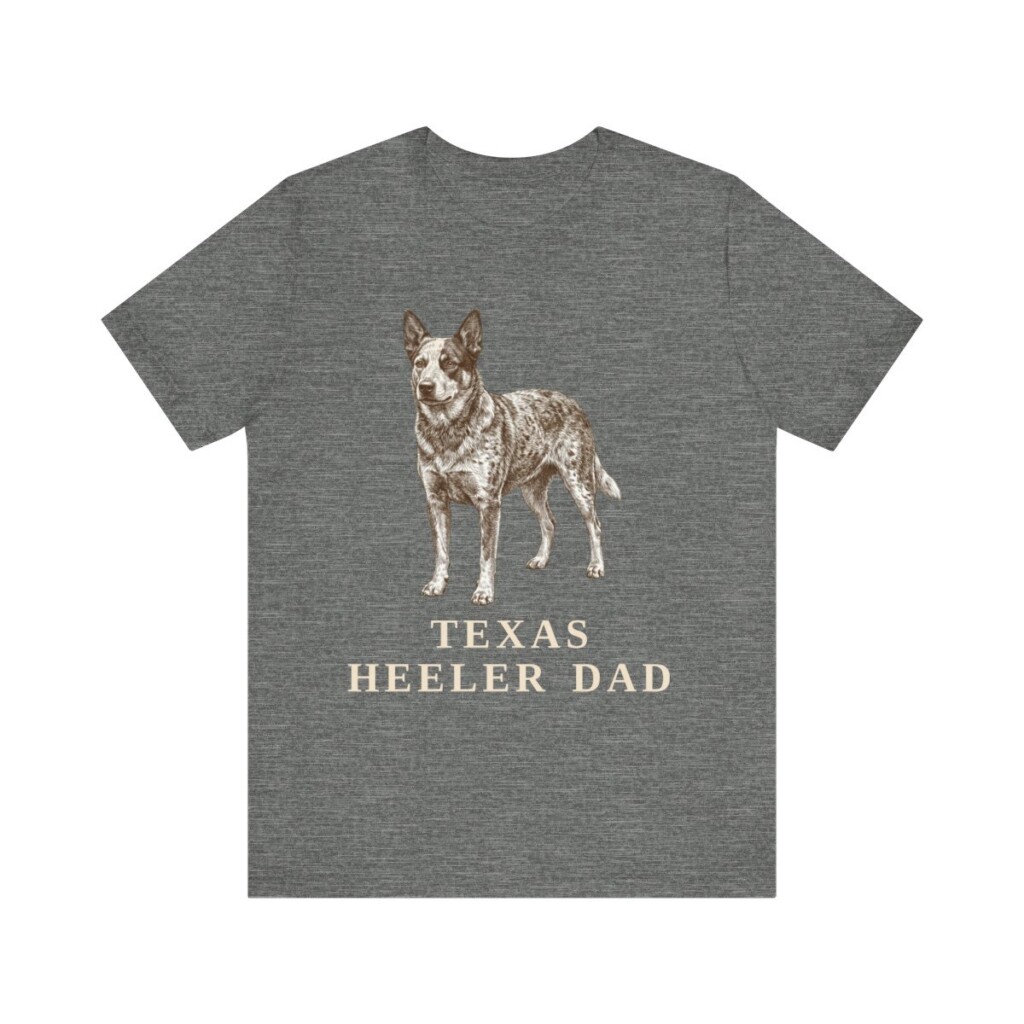 Texas Heeler Dad Shirt, Vintage Dog Sketch Tee, Dog Dad Gift