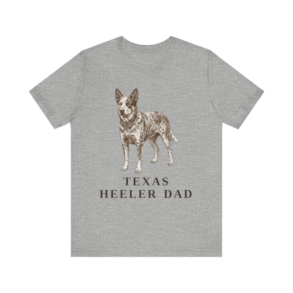 Texas Heeler Dad Shirt, Vintage Dog Sketch Tee, Dog Dad Gift