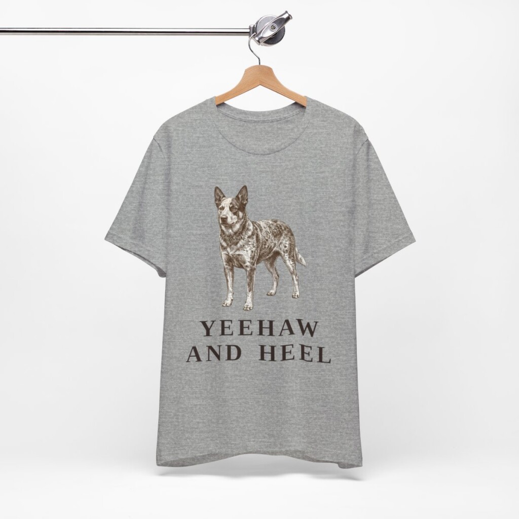 Texas Heeler Humor Shirt, Vintage Dog Sketch Tee, Dog Humor Gift