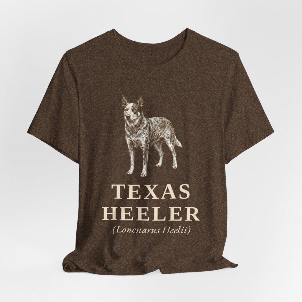 Texas Heeler Latin Shirt, Vintage Dog Sketch Tee, Dog Latin Gift