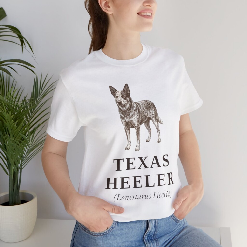 Texas Heeler Latin Shirt, Vintage Dog Sketch Tee, Dog Latin Gift