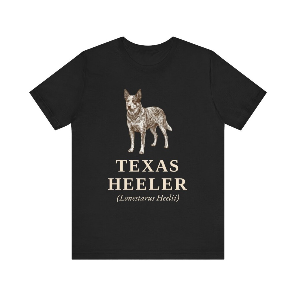 Texas Heeler Latin Shirt, Vintage Dog Sketch Tee, Dog Latin Gift