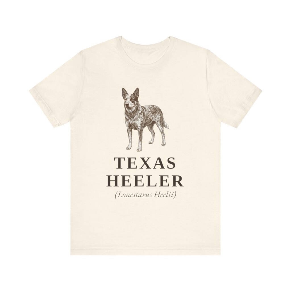Texas Heeler Latin Shirt, Vintage Dog Sketch Tee, Dog Latin Gift