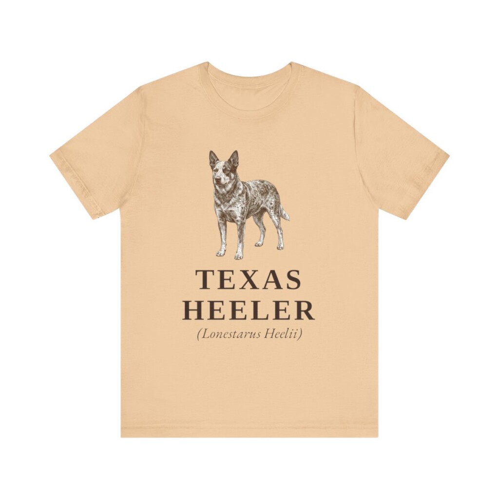 Texas Heeler Latin Shirt, Vintage Dog Sketch Tee, Dog Latin Gift