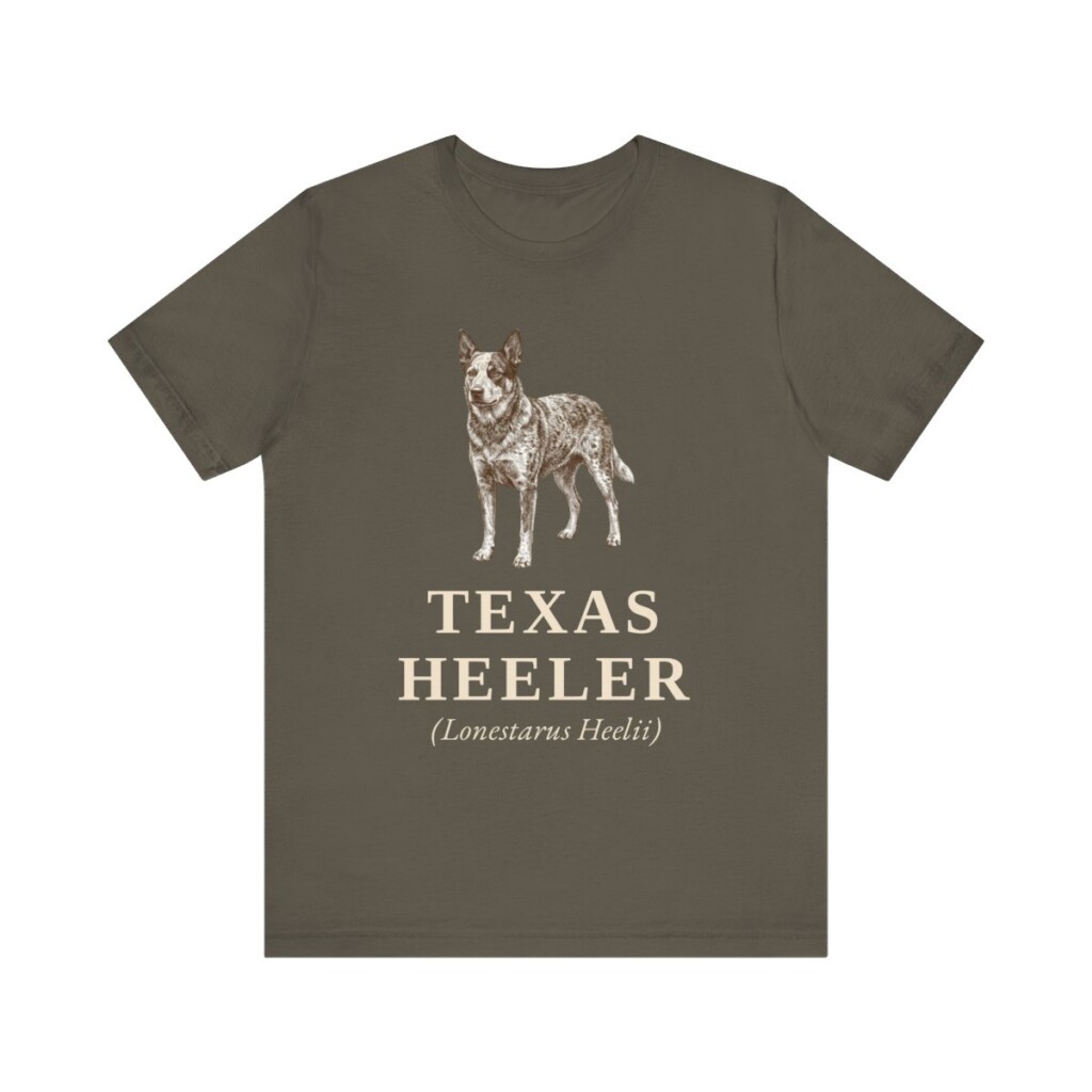 Texas Heeler Latin Shirt, Vintage Dog Sketch Tee, Dog Latin Gift