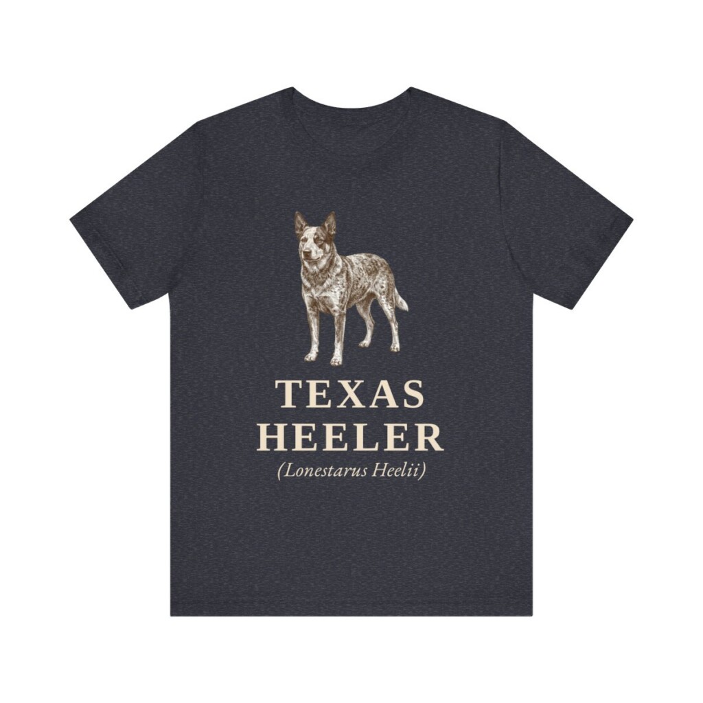 Texas Heeler Latin Shirt, Vintage Dog Sketch Tee, Dog Latin Gift