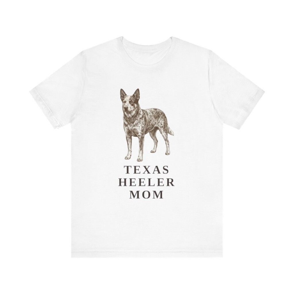 Texas Heeler Mom Shirt, Vintage Dog Sketch Tee, Dog Mom Gift