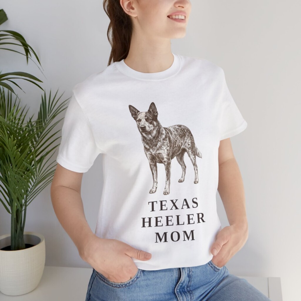 Texas Heeler Mom Shirt, Vintage Dog Sketch Tee, Dog Mom Gift