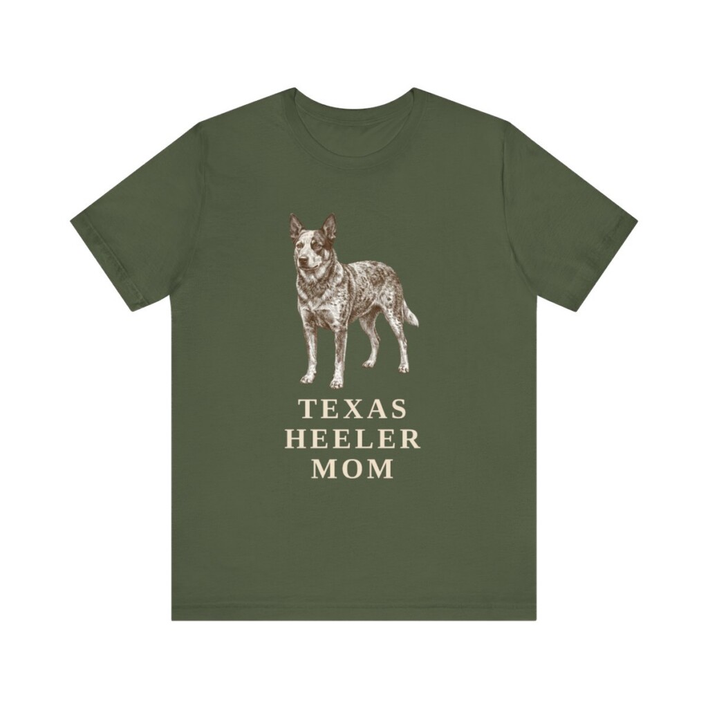 Texas Heeler Mom Shirt, Vintage Dog Sketch Tee, Dog Mom Gift