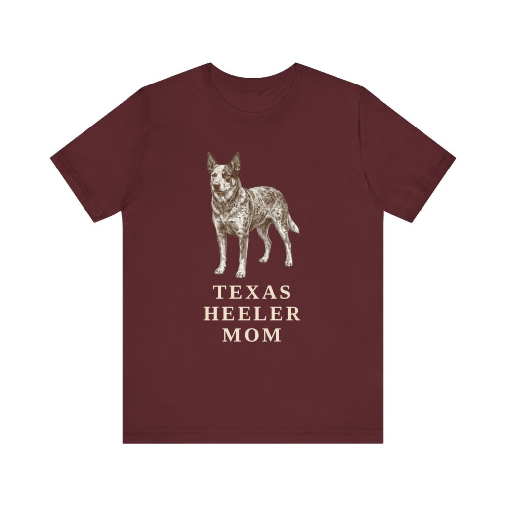 Texas Heeler Mom Shirt, Vintage Dog Sketch Tee, Dog Mom Gift