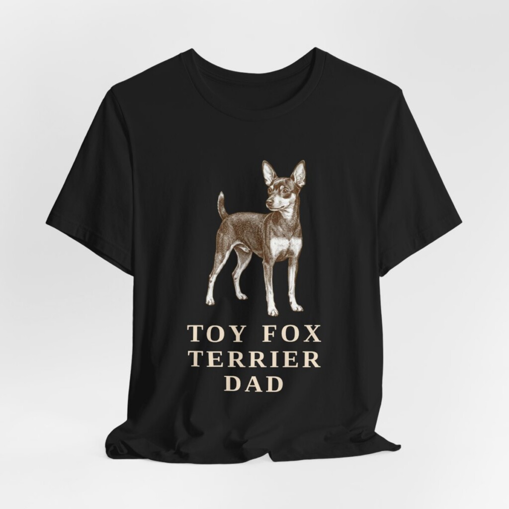Toy Fox Terrier Dad Shirt, Vintage Dog Sketch Tee, Dog Dad Gift