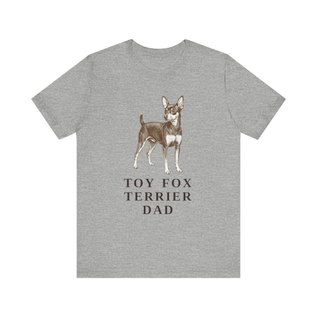 Toy Fox Terrier Dad Shirt, Vintage Dog Sketch Tee, Dog Dad Gift