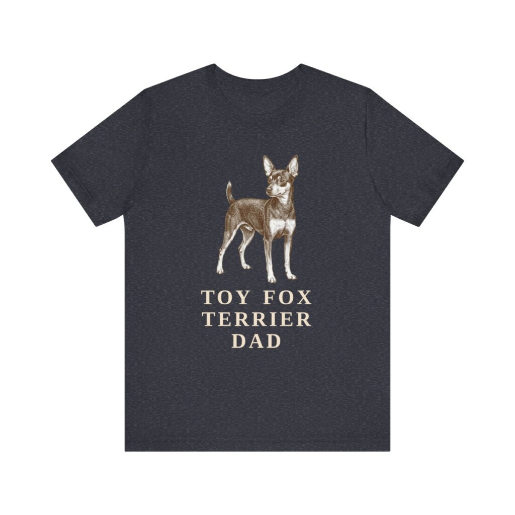 Toy Fox Terrier Dad Shirt, Vintage Dog Sketch Tee, Dog Dad Gift