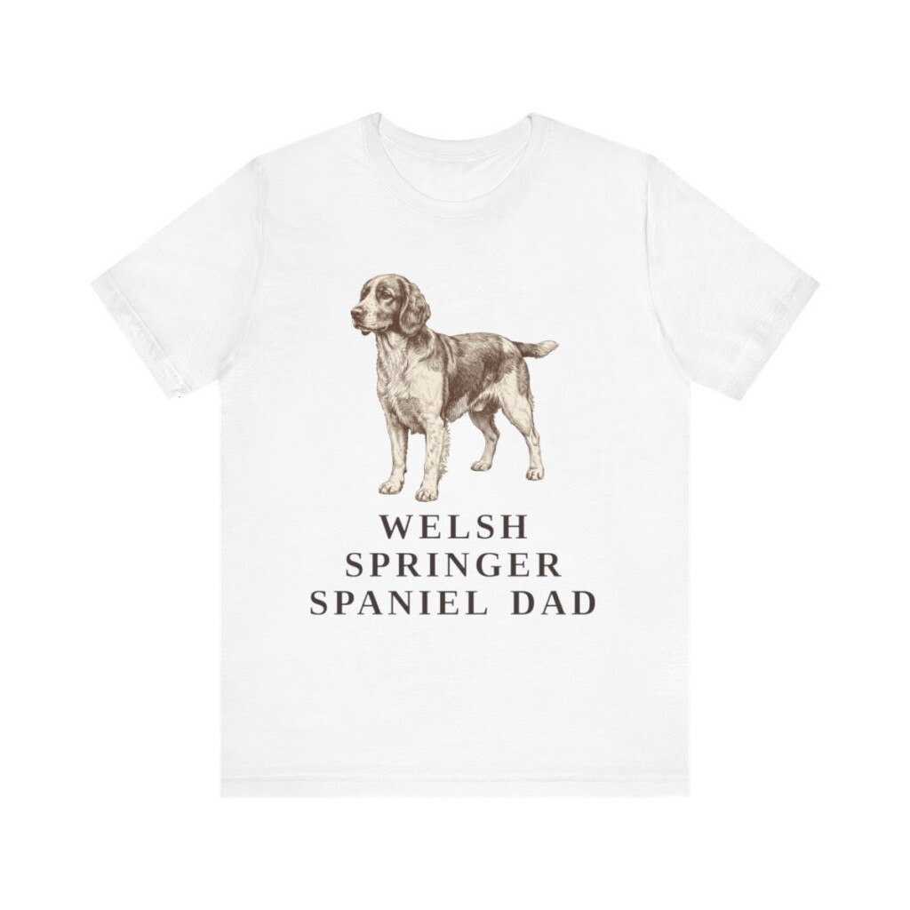 Welsh Springer Spaniel Dad Shirt, Vintage Dog Sketch Tee, Dog Dad Gift