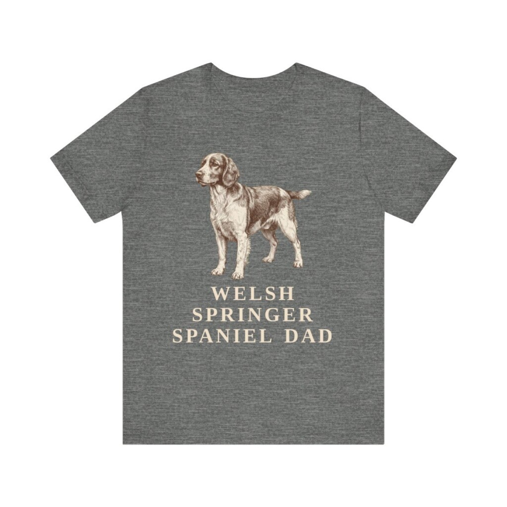 Welsh Springer Spaniel Dad Shirt, Vintage Dog Sketch Tee, Dog Dad Gift