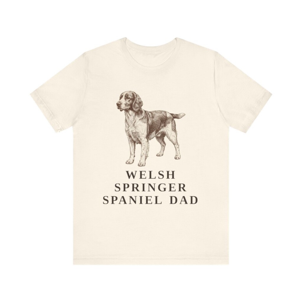 Welsh Springer Spaniel Dad Shirt, Vintage Dog Sketch Tee, Dog Dad Gift
