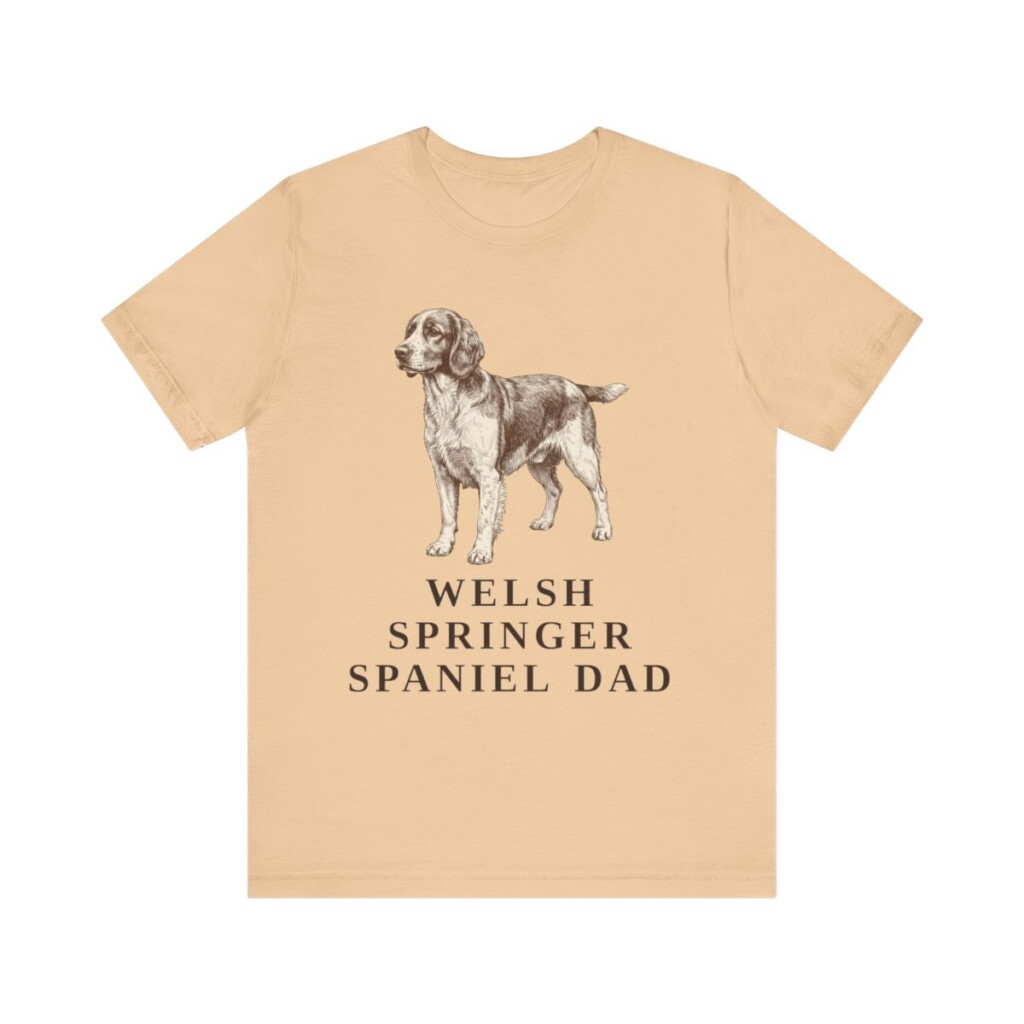 Welsh Springer Spaniel Dad Shirt, Vintage Dog Sketch Tee, Dog Dad Gift