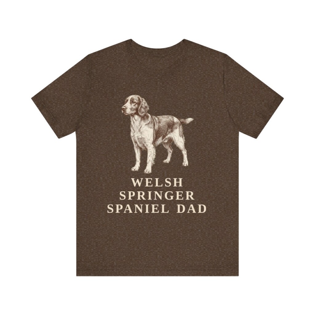 Welsh Springer Spaniel Dad Shirt, Vintage Dog Sketch Tee, Dog Dad Gift