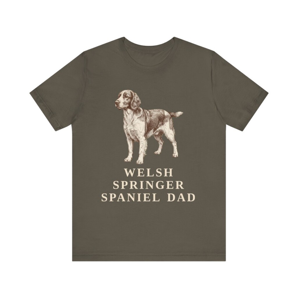 Welsh Springer Spaniel Dad Shirt, Vintage Dog Sketch Tee, Dog Dad Gift
