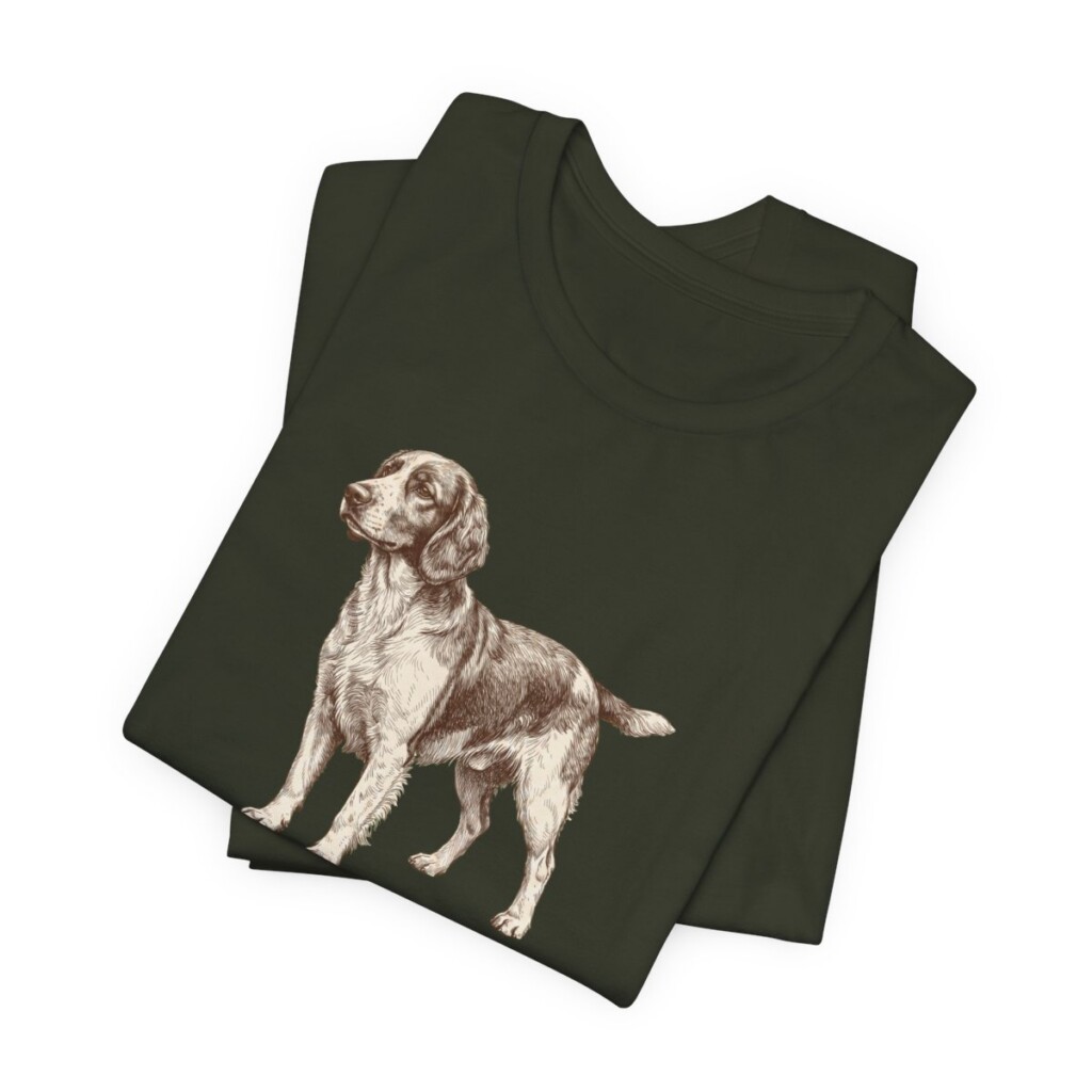 Welsh Springer Spaniel Latin Shirt, Vintage Dog Sketch Tee, Dog Latin Gift