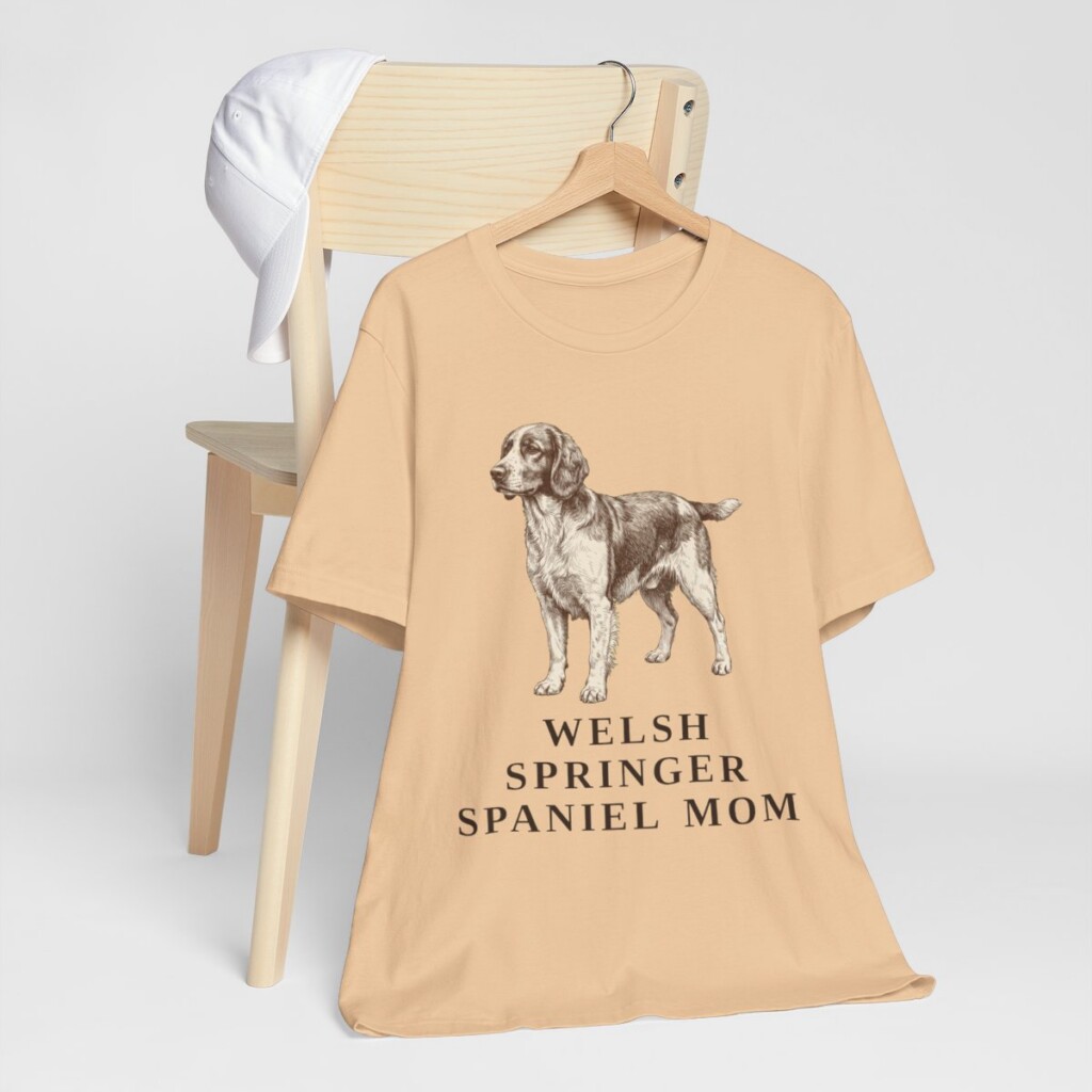Welsh Springer Spaniel Mom Shirt, Vintage Dog Sketch Tee, Dog Mom Gift