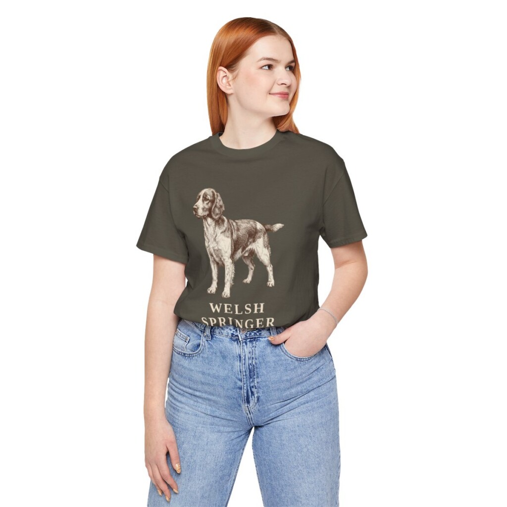 Welsh Springer Spaniel Mom Shirt, Vintage Dog Sketch Tee, Dog Mom Gift