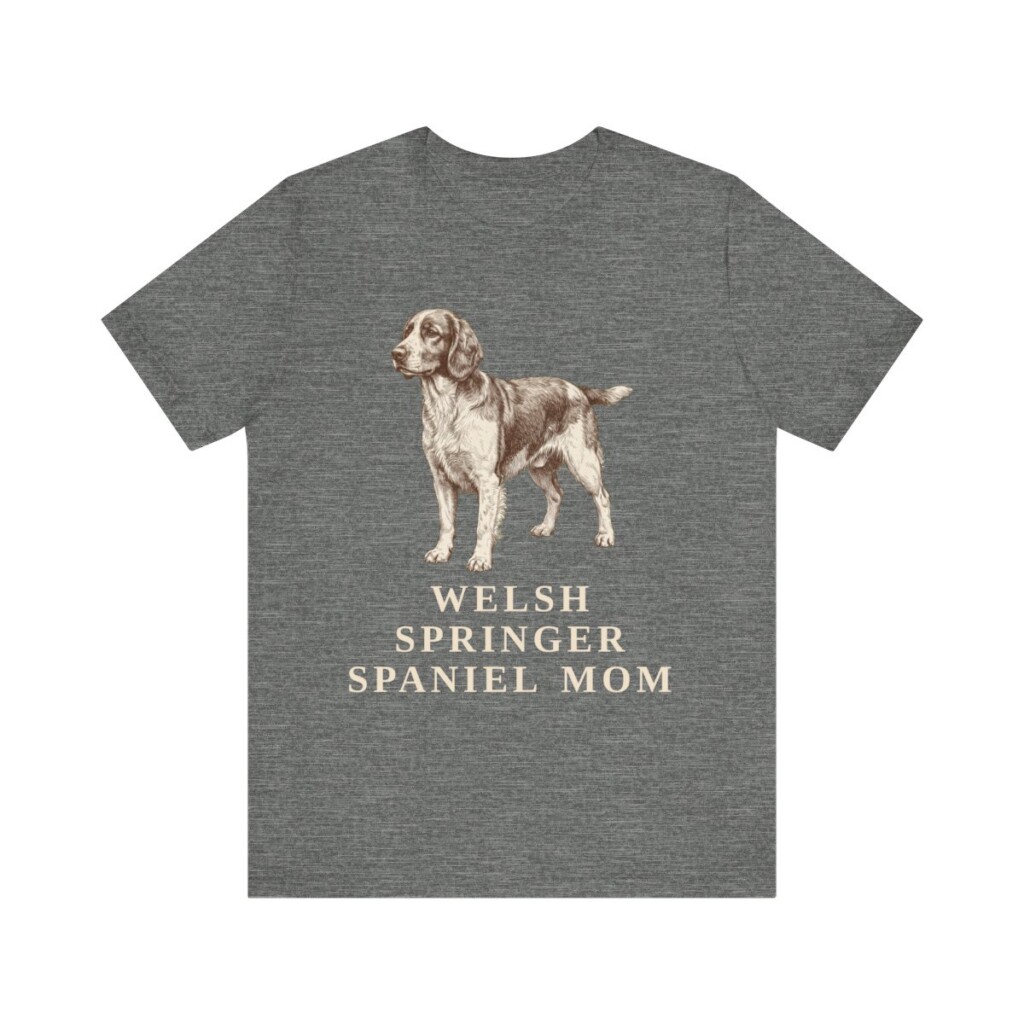 Welsh Springer Spaniel Mom Shirt, Vintage Dog Sketch Tee, Dog Mom Gift