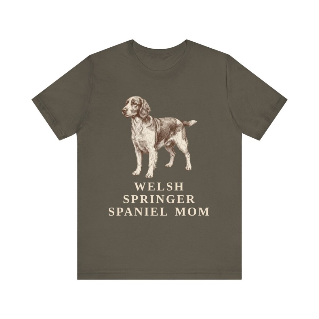 Welsh Springer Spaniel Mom Shirt, Vintage Dog Sketch Tee, Dog Mom Gift