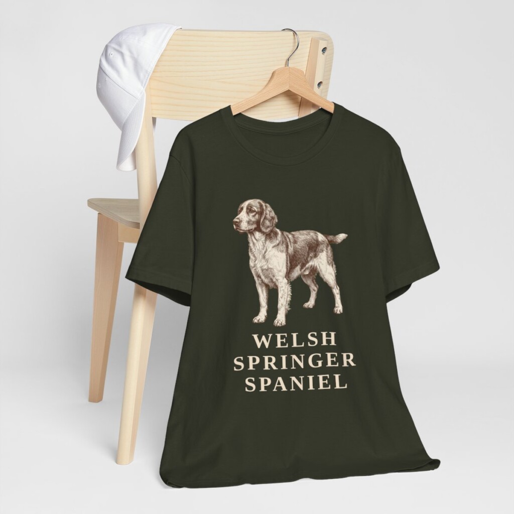 Welsh Springer Spaniel Shirt, Vintage Dog Sketch Tee, Dog Lover Gift