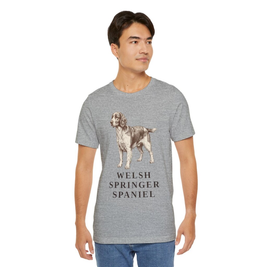 Welsh Springer Spaniel Shirt, Vintage Dog Sketch Tee, Dog Lover Gift
