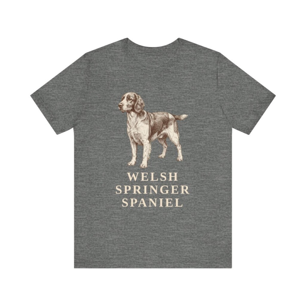 Welsh Springer Spaniel Shirt, Vintage Dog Sketch Tee, Dog Lover Gift