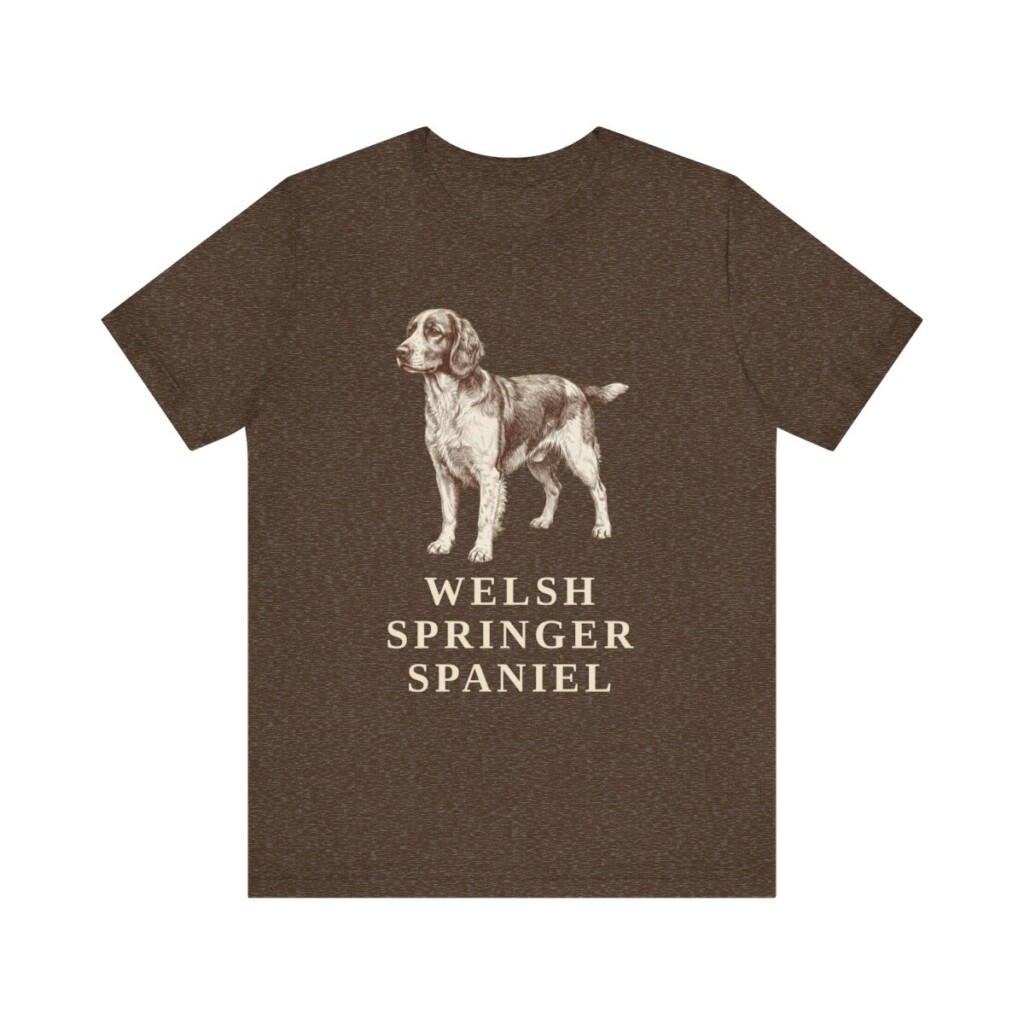 Welsh Springer Spaniel Shirt, Vintage Dog Sketch Tee, Dog Lover Gift