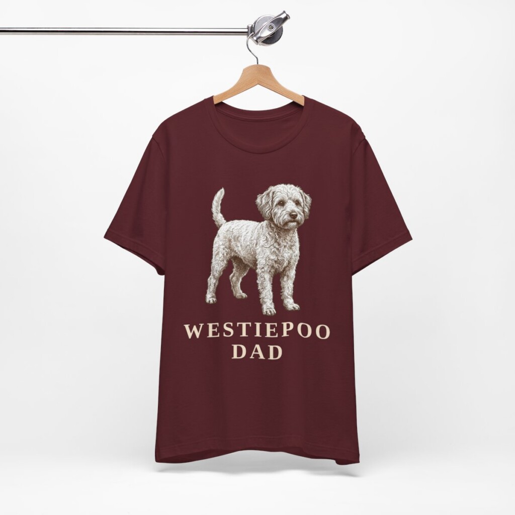 Westiepoo Dad Shirt, Vintage Dog Sketch Tee, Dog Dad Gift