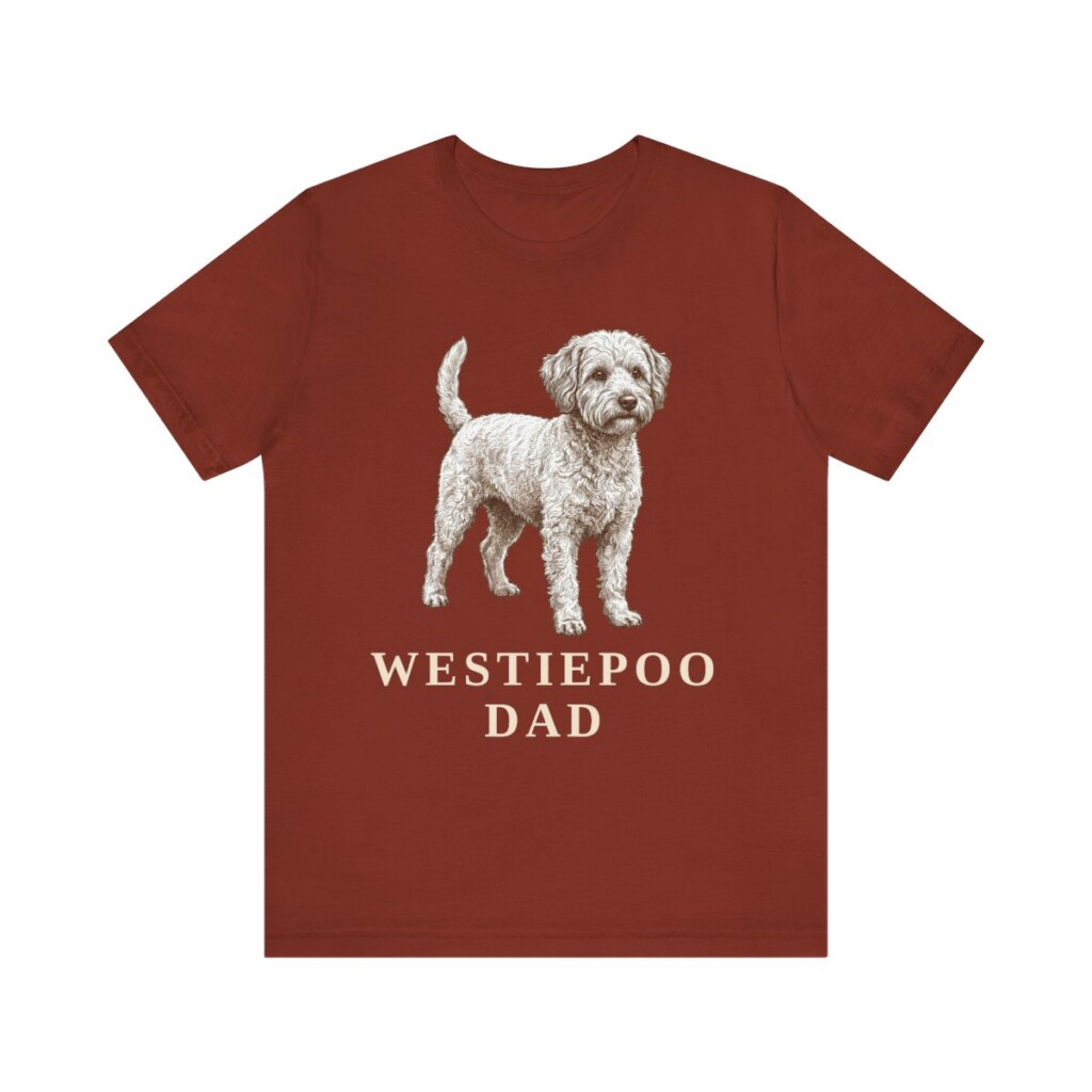 Westiepoo Dad Shirt, Vintage Dog Sketch Tee, Dog Dad Gift