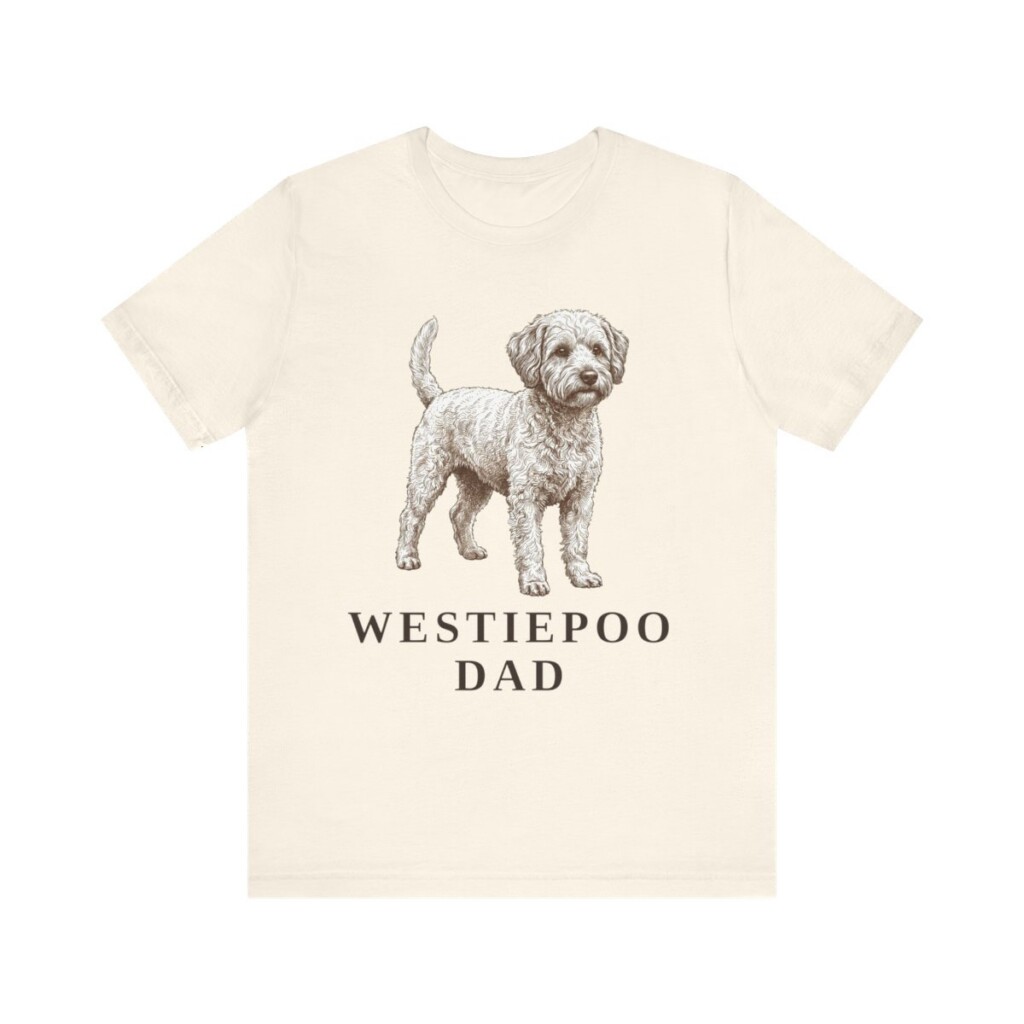 Westiepoo Dad Shirt, Vintage Dog Sketch Tee, Dog Dad Gift