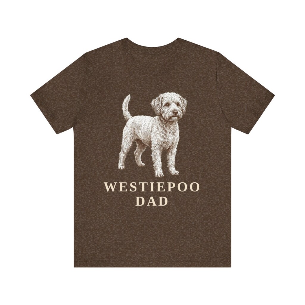 Westiepoo Dad Shirt, Vintage Dog Sketch Tee, Dog Dad Gift