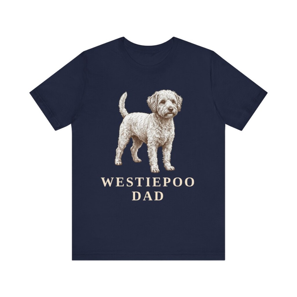 Westiepoo Dad Shirt, Vintage Dog Sketch Tee, Dog Dad Gift