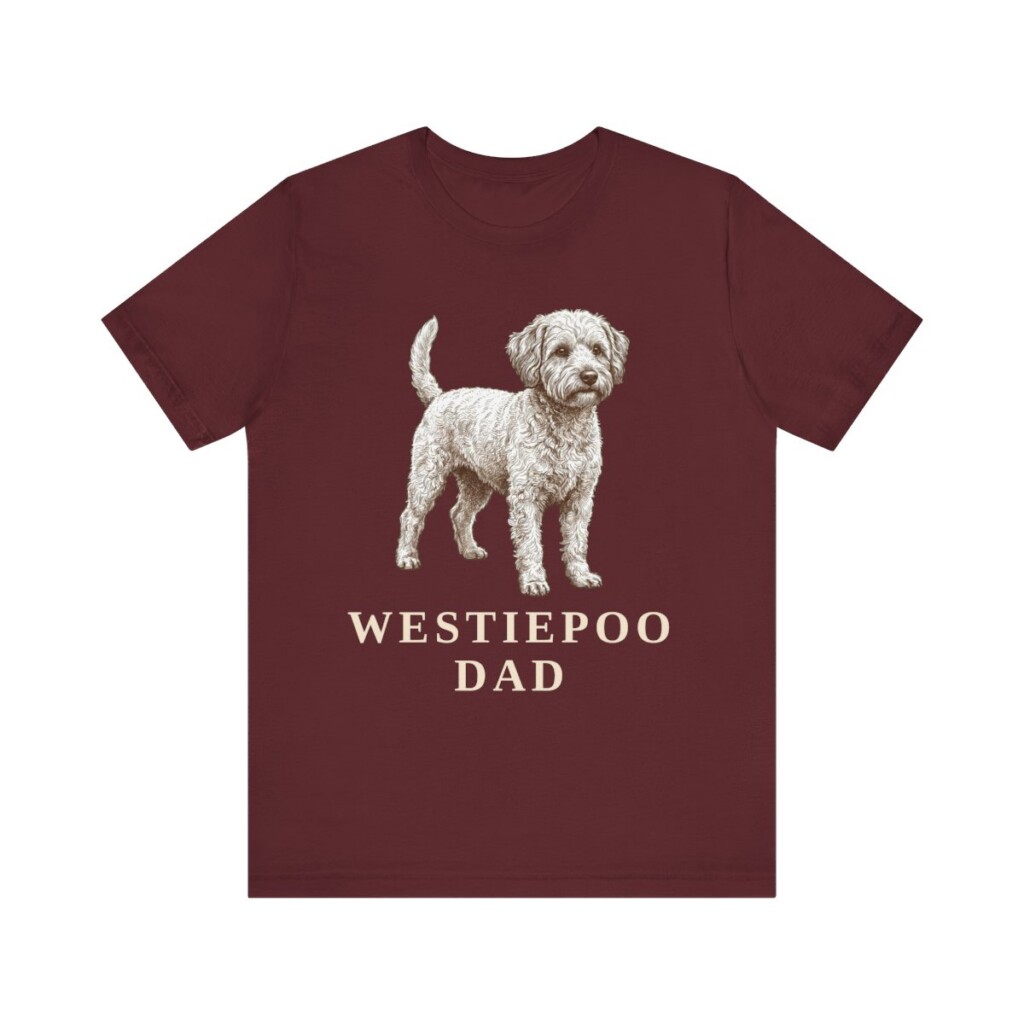 Westiepoo Dad Shirt, Vintage Dog Sketch Tee, Dog Dad Gift
