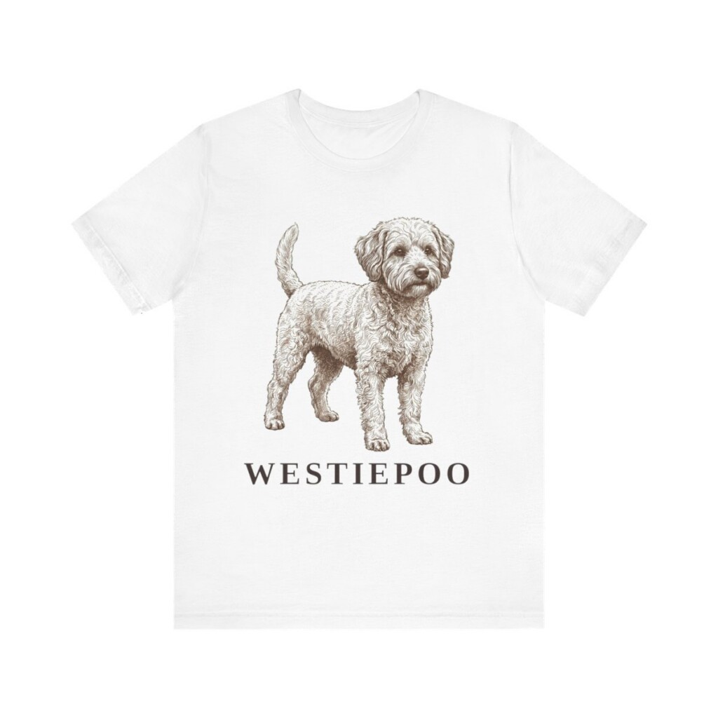 Westiepoo Shirt, Vintage Dog Sketch Tee, Dog Lover Gift