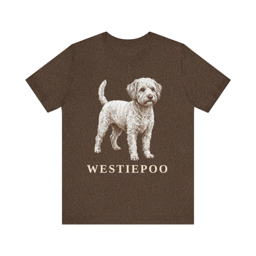 Westiepoo Shirt, Vintage Dog Sketch Tee, Dog Lover Gift